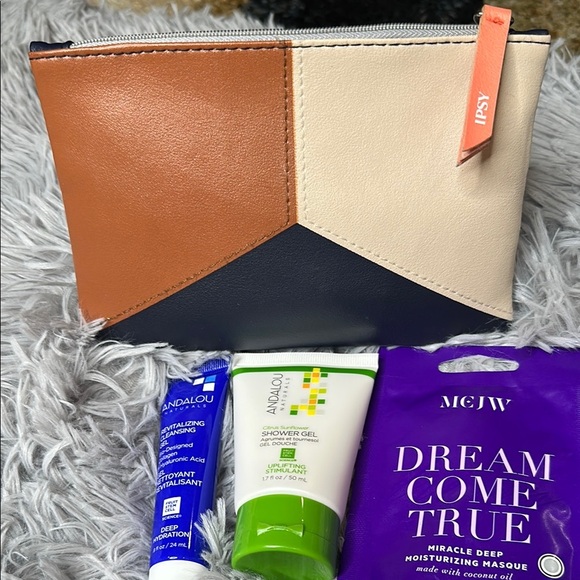 ANDALOU NATURALS FACE & Body & MCJW DreamTrue w/Ipsy TriColor Block Zipped Pouch - Picture 4 of 14